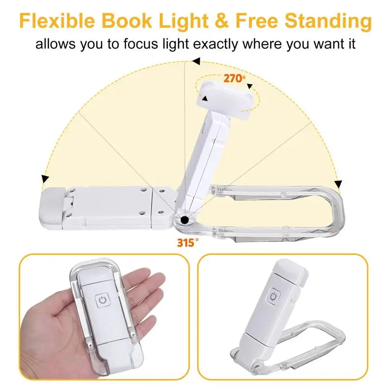 Clip-On Book Light - Adjustable Brightness & Eye Protection - swaycart