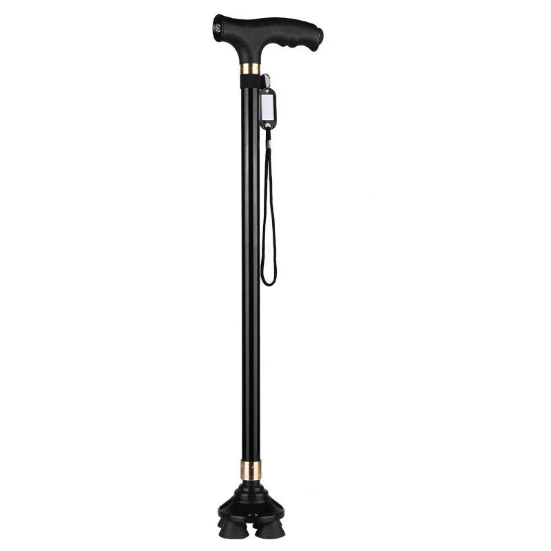 Retractable LED Walking Stick for Elderly – Lightweight Aluminium Alloy Cane with Anti-Slip Grip - swaycart
