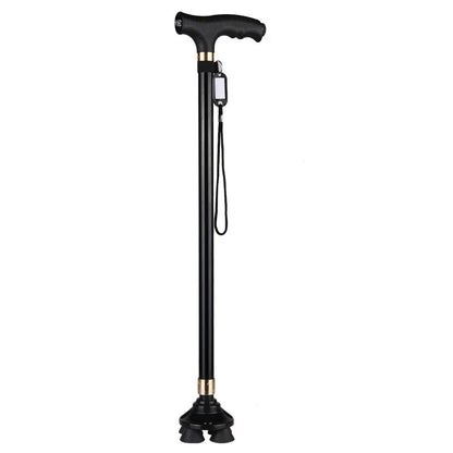 Retractable LED Walking Stick for Elderly – Lightweight Aluminium Alloy Cane with Anti-Slip Grip - swaycart