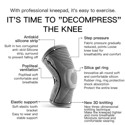 SwayFlex Knee Guard: Silicone Compression Support for Sports & Fitness - swaycart