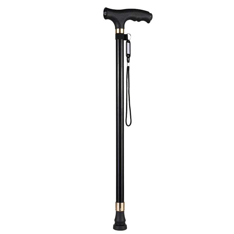 Retractable LED Walking Stick for Elderly – Lightweight Aluminium Alloy Cane with Anti-Slip Grip - swaycart