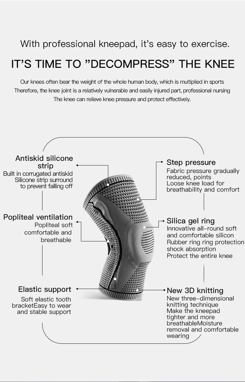 SwayFlex Knee Guard: Silicone Compression Support for Sports & Fitness - swaycart