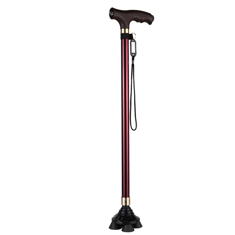 Retractable LED Walking Stick for Elderly – Lightweight Aluminium Alloy Cane with Anti-Slip Grip - swaycart