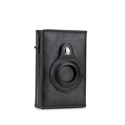 Retro Minimalist Men's AirTag Wallet with RFID Credit Card Holder - swaycart