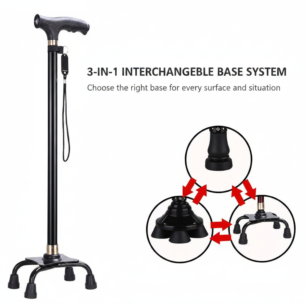 Black Cane 3-in-1 Base